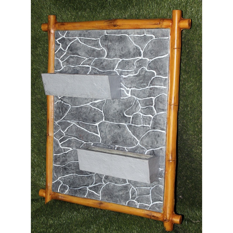 Stone Bamboo Illusion Fiber Planter