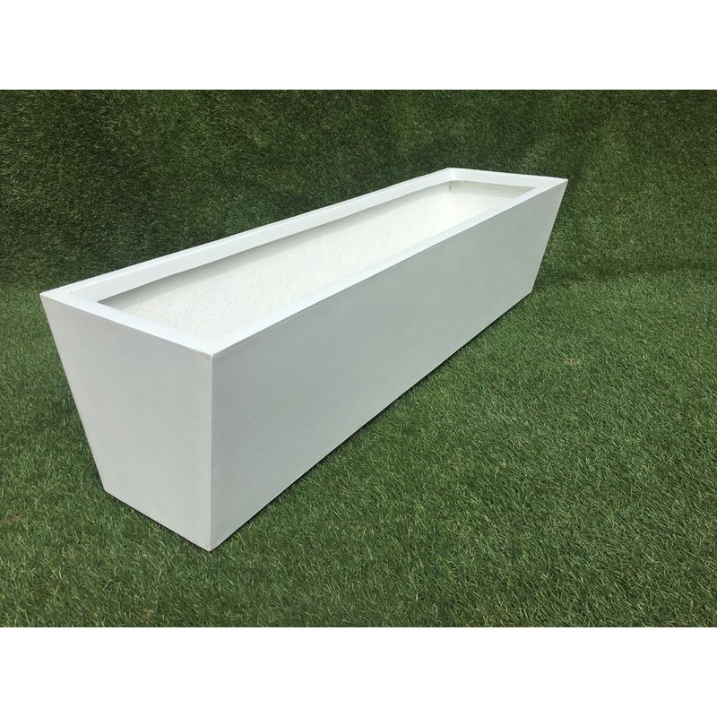 Sugar Crystal White Fiber Planter