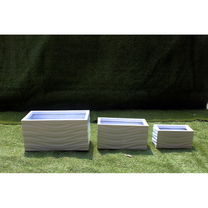 Wave Fiber Planter Set Small
