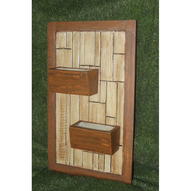 Wooden Art Fiber Planter