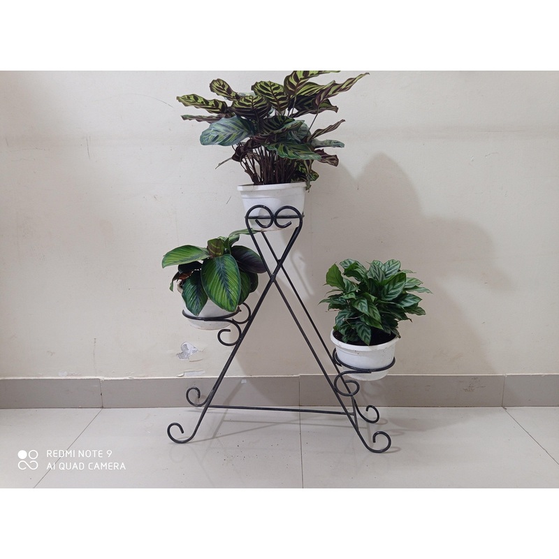 Wrought iron Flower 3 Pot Stand