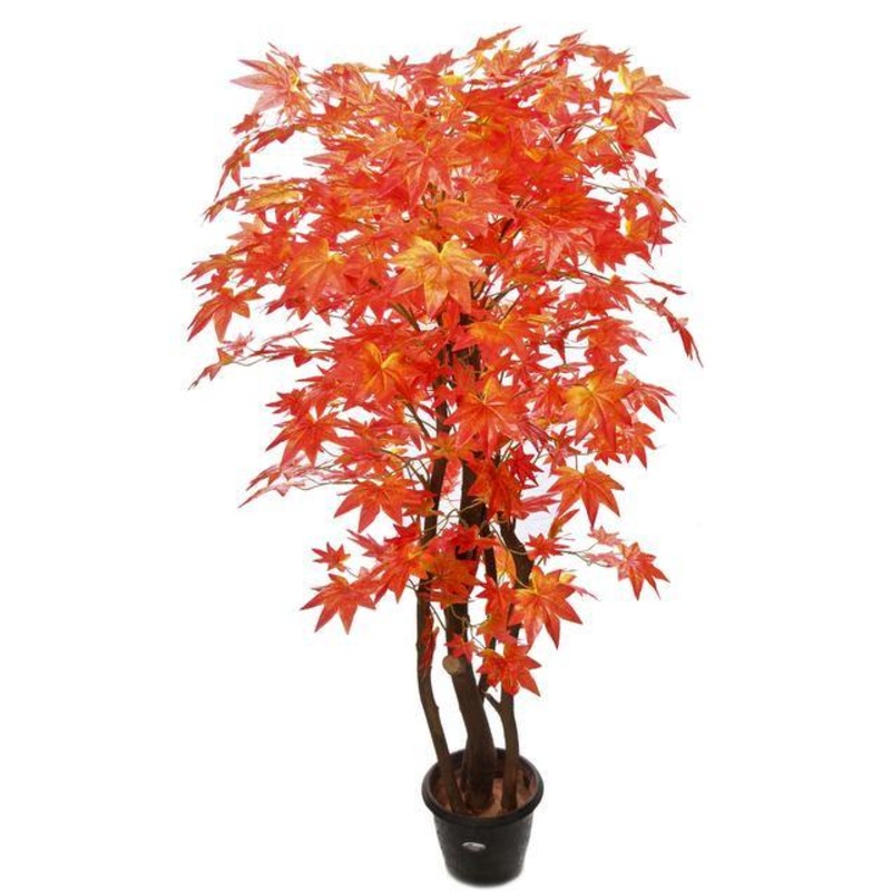 Artificial Maple Plant Red Natural Stick -4 Feet
