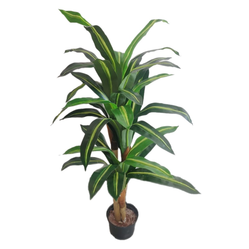 Artificial Varigated Dracena Plant Eco 3 in one – 4 feet