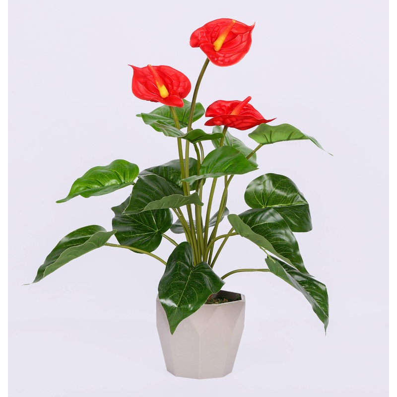 Artificial 3M Anthurium Plant with Pot – 12″