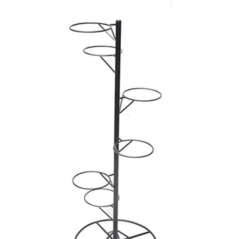 CAPPL Wrought Iron Powder Coated Pot Stand Ring, Black, Standard