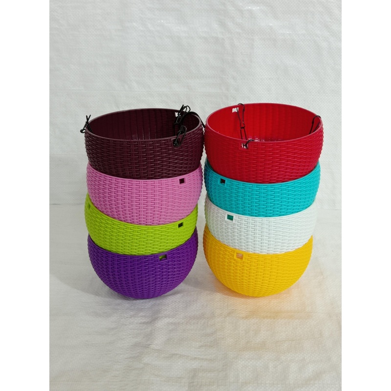 16 cm Multi Color Rattan Hanging Planter (Small) Any 5 Colors