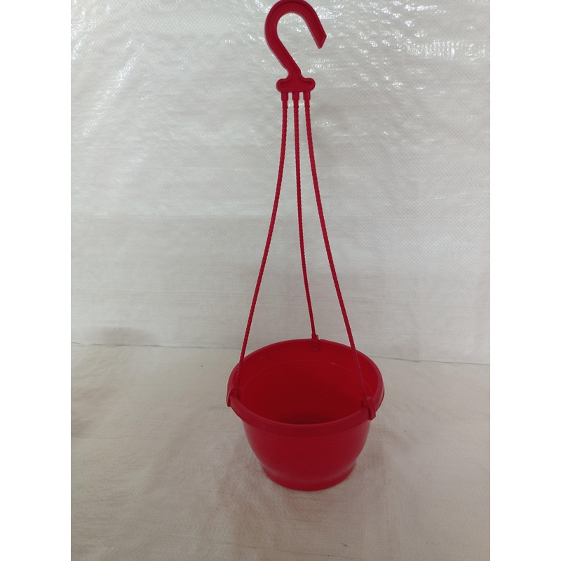 7 Inch Hanging Pot Red