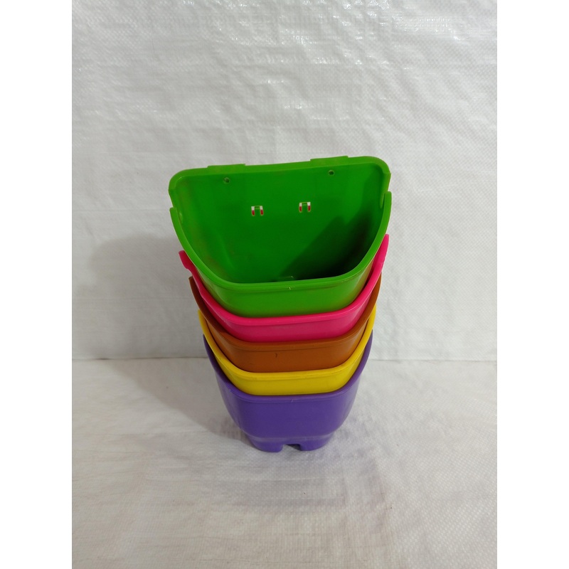 Verticell Vertical Garden Wall Hanging Pot Multi Color (Pack of 6)